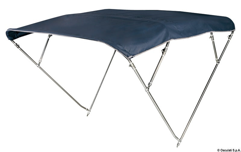 Capottina 4 archi Inox alta cm 240/250 blu