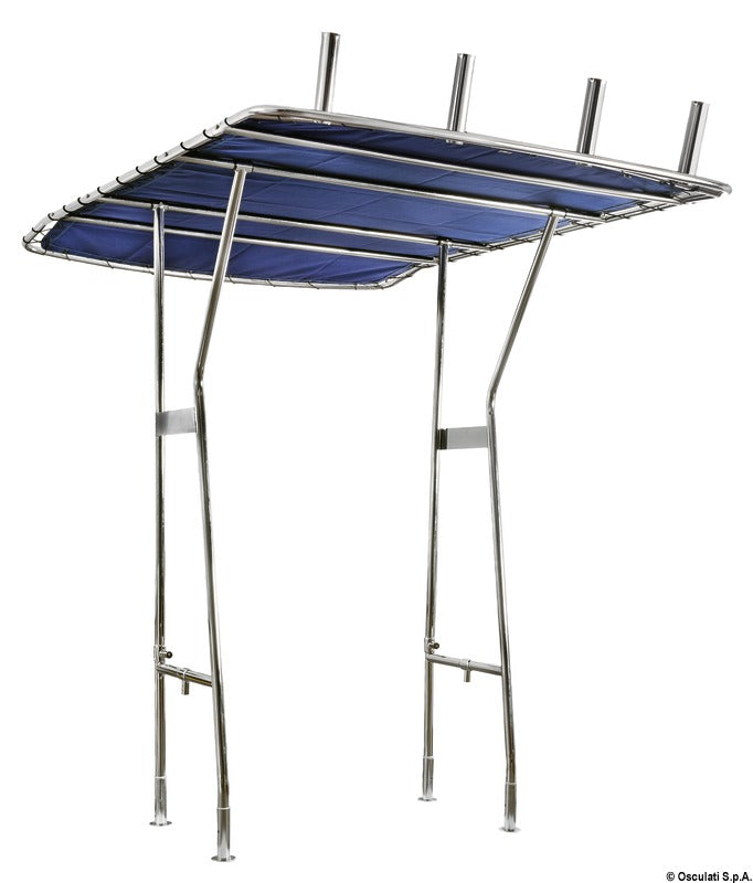 T-Top in acciaio inox con 4 portacanne