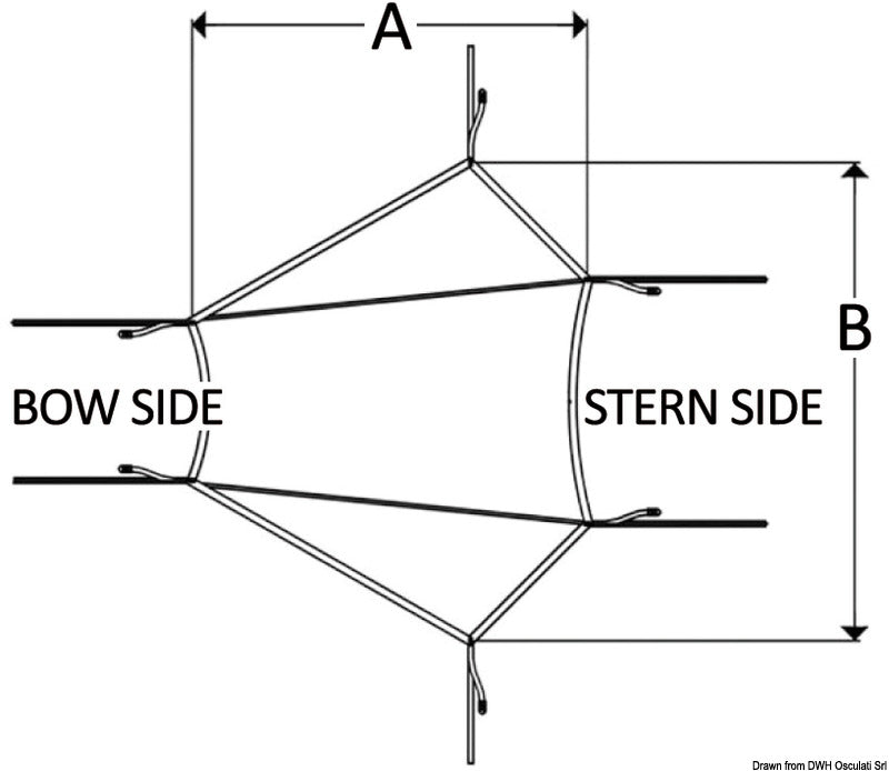 Tendalino anteriore estensione T-Top 245/290 cm
