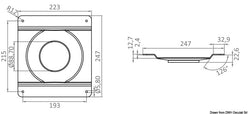 Piede girevole telescopico inox 540/720 mm