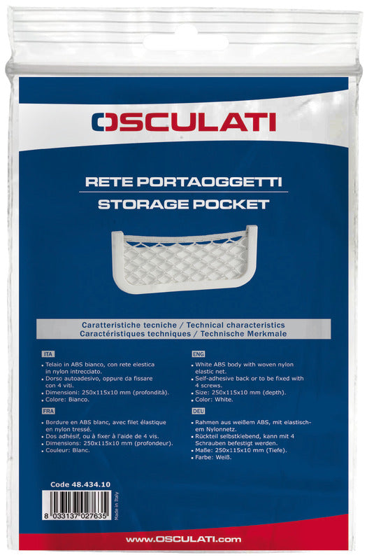 Rete portaoggetti 250 x 115 x 30 mm