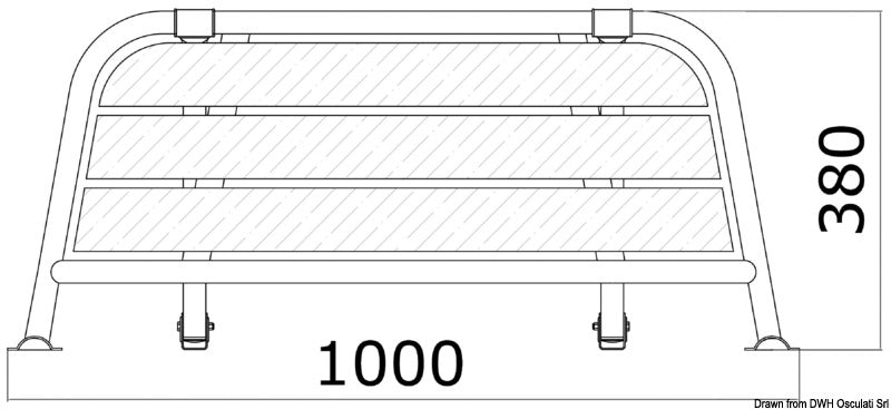Plancetta di poppa 1000 mm