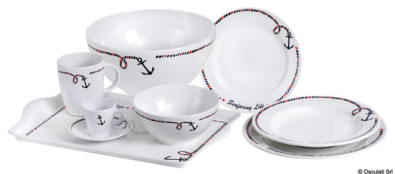 Set 6 piatti fondi antiscivolo Ø 22,5 cm