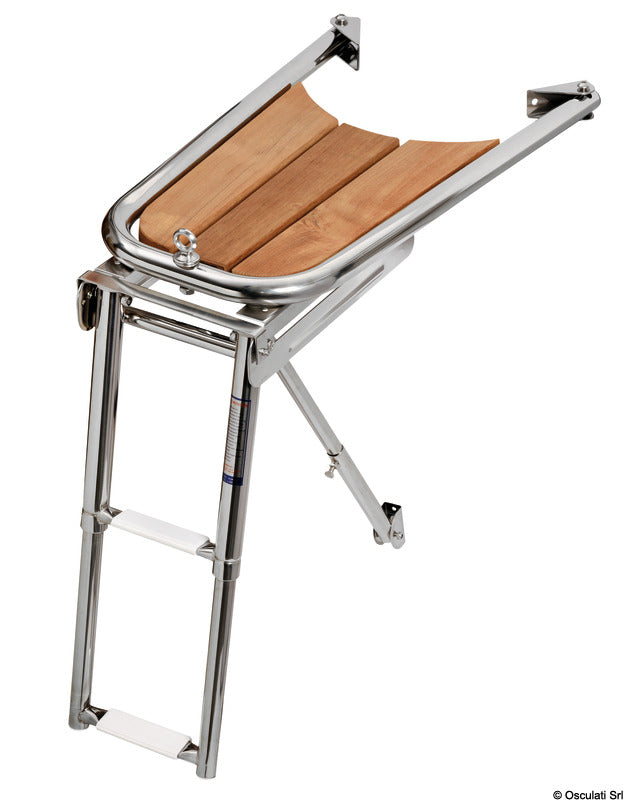 Delfiniera teak con scaletta