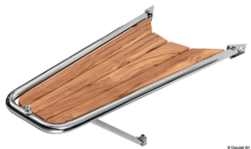 Delfiniera inox/teak semplice Ø tubo mm 32