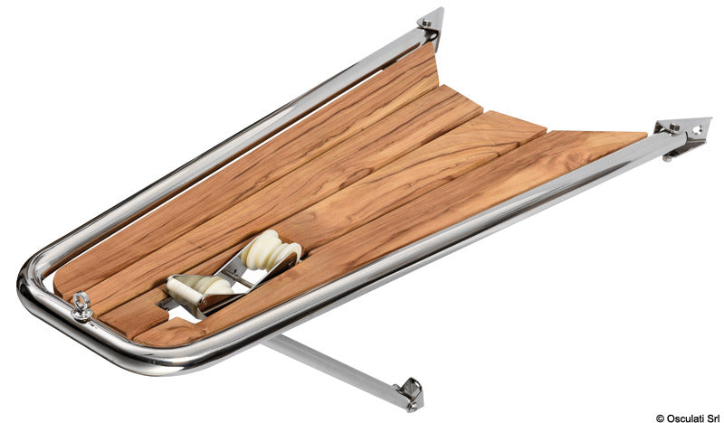 Delfiniera inox/teak con musone Ø tubo mm 32