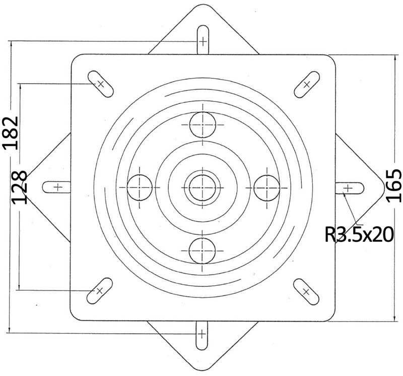 Base girevole inox frizionata per sedile