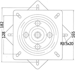 Base girevole inox frizionata per sedile