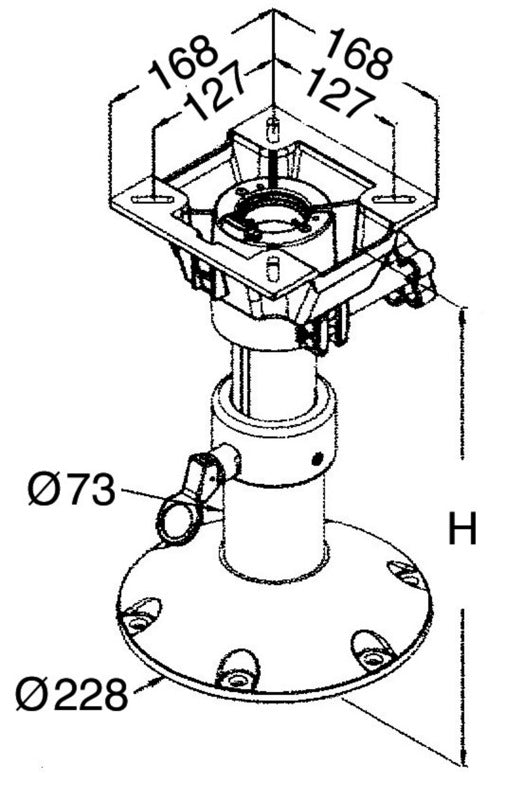 Supporto sedile girevole 435/635 mm