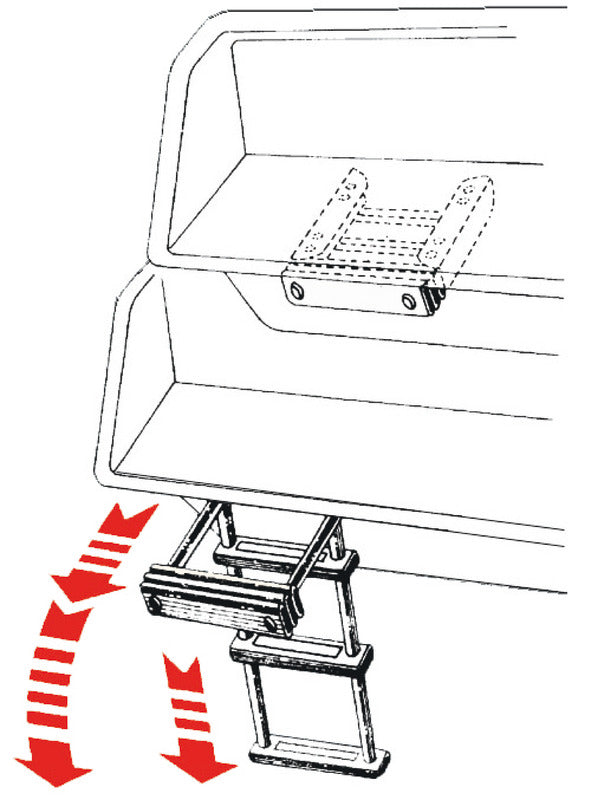 Scaletta inox a scomparsa 3 gradini