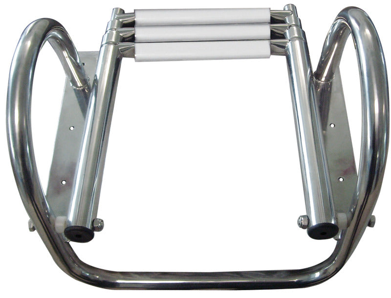 Scaletta 3 gradini bianchi con corrimano
