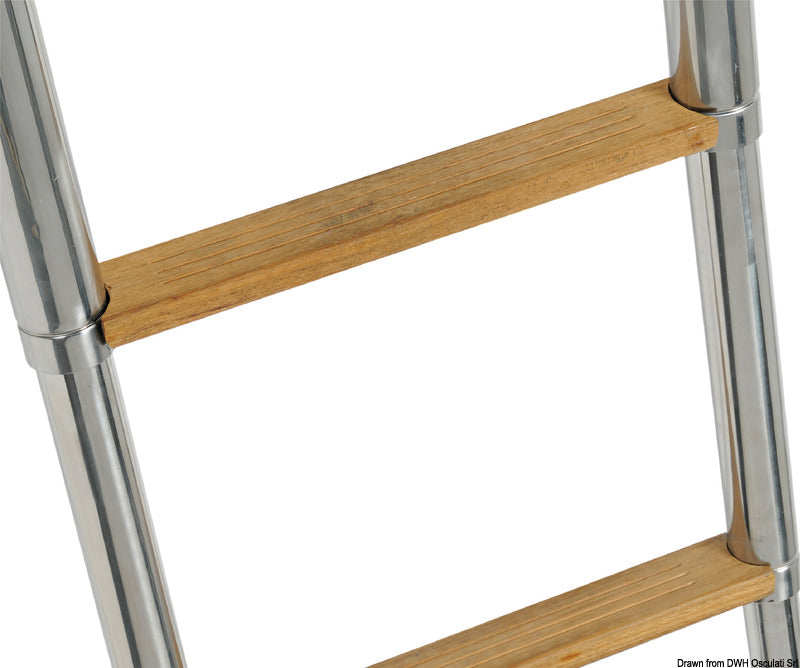 Scaletta Top Line 4 gradini in  teak