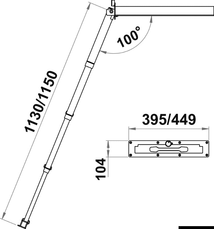 Scaletta telescopica 4 gradini XL con maniglia