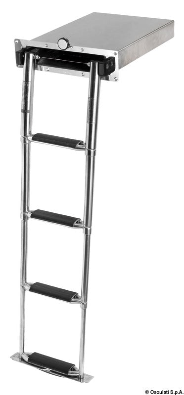 Scaletta telescopica 4 gradini XL con maniglia