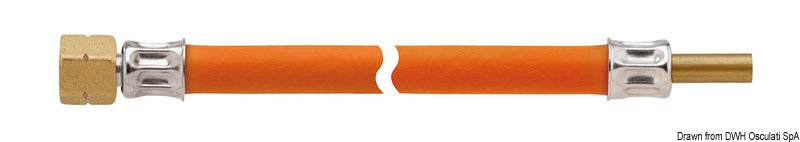 Tubo con filetto 1/4 RST 8 x 600 mm