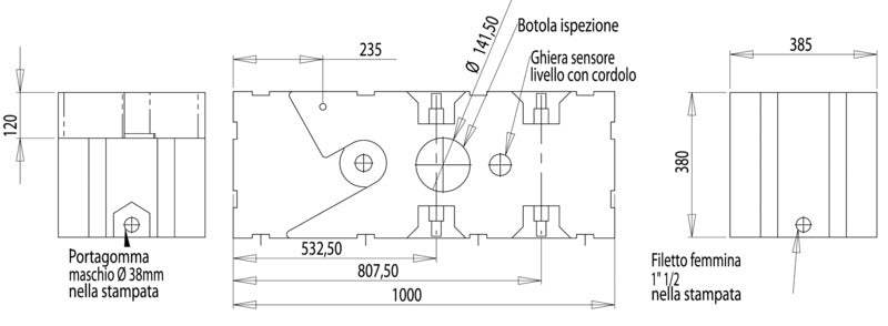 Serbatoio+maceratore 12 V 125 l