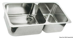 Lavello doppio 600 x 320 mm inox