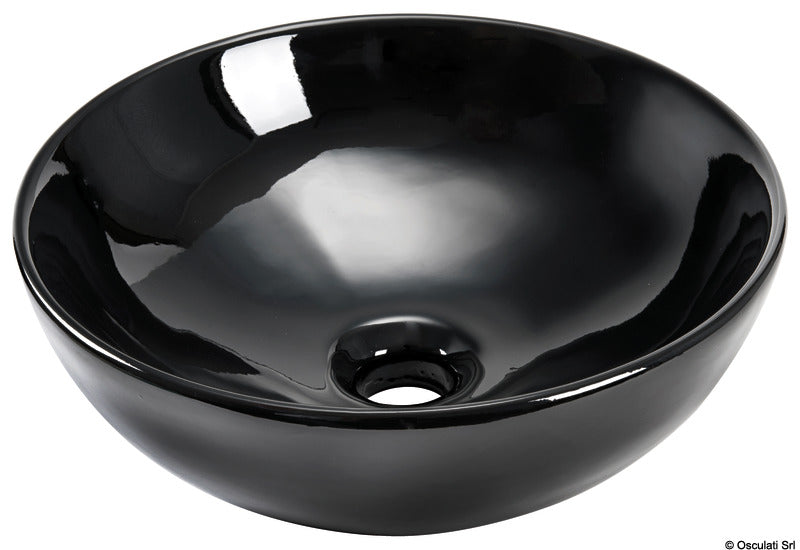 Lavello semisferico ceramica 365 mm nero