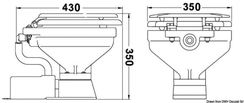Toilet compact 12V