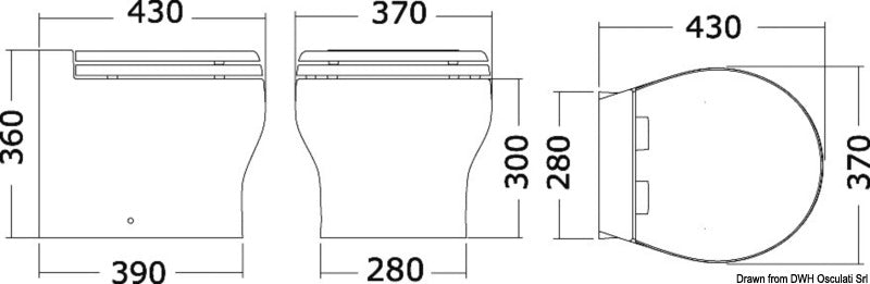 WC Tecma Elegance Short 2G 24 V