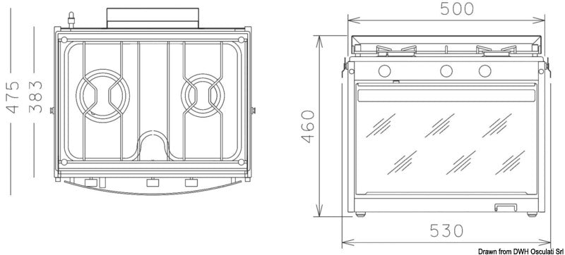 Cucina Power 2 fuochi + forno