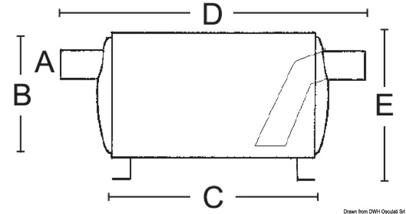 Silenziatore di scarico diam. 76 mm
