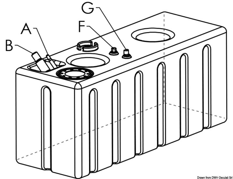 Serbatoio carburante modulare orizzontale 336 l