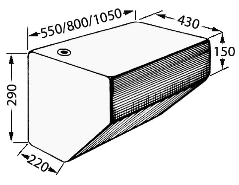 Serbatoio acqua rigido 46 l
