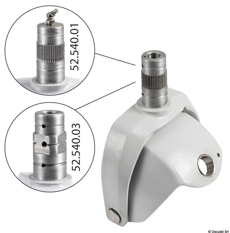 Ricambio forcella sterzo per piede poppiero Lato quadro 9mm