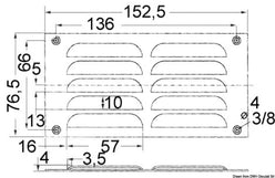 Griglia areazione inox 76 x 152 mm