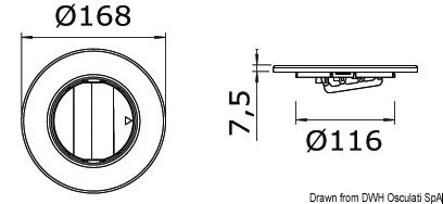 Griglia ABS bianco 163 mm