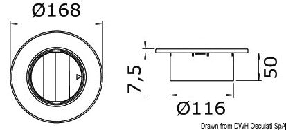 Griglia ABS bianco 163 mm + collo