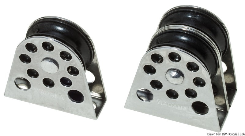 Bozzello verticale di rinvio singolo cime mm 8