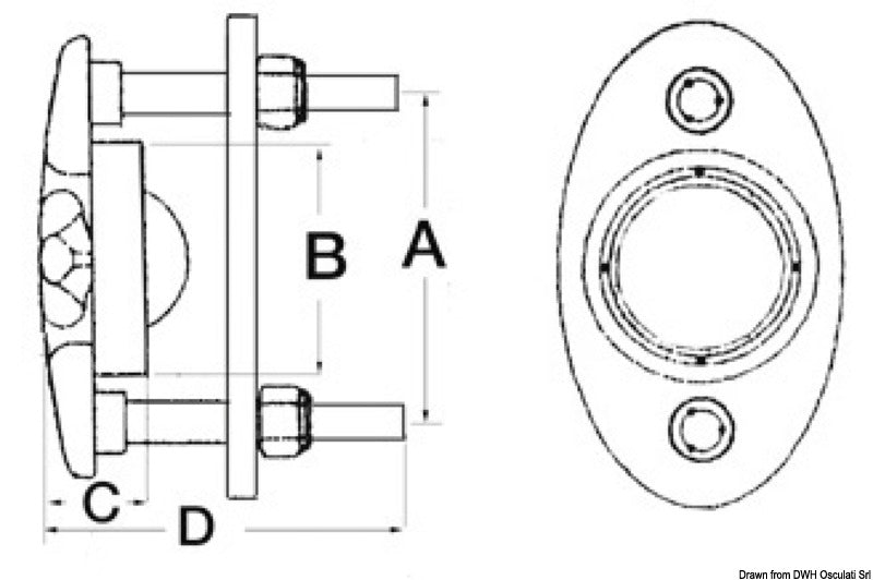 Aggancio corda sci da incasso