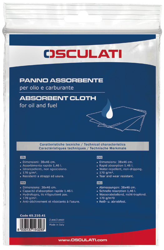 Panni assorbenti per olio e carburante