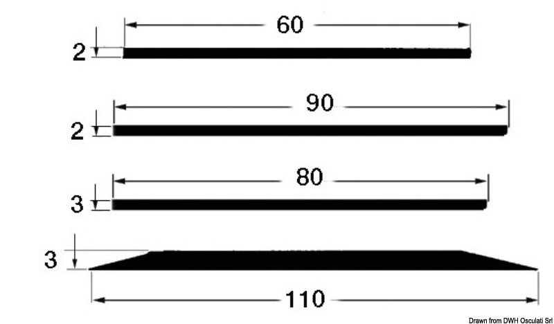 Piattina nera 90x2 mm