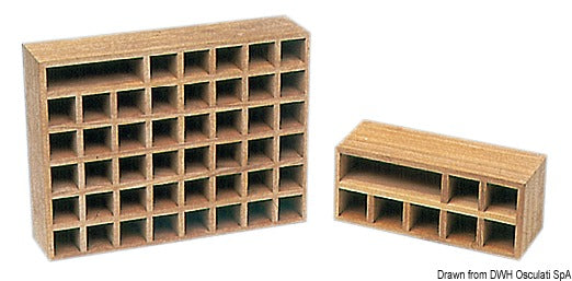Contenitore teak per 40 bandiere