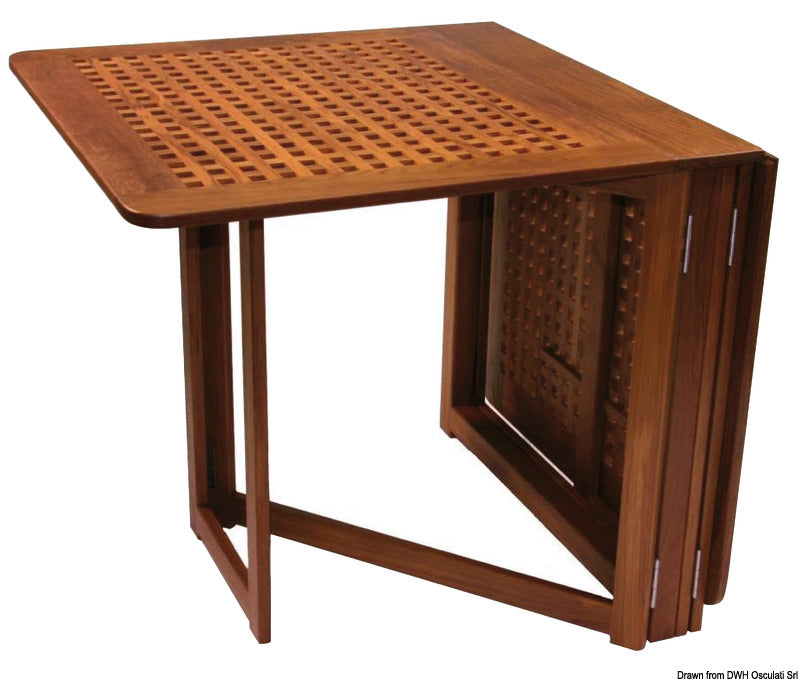Tavolo teak pieghevole 78x145x70 cm