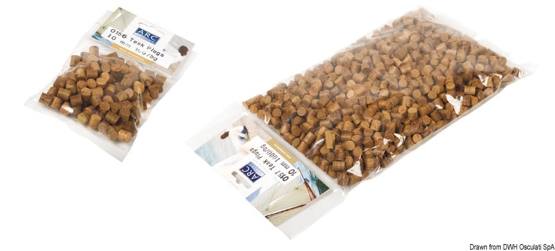 Tappi in teak 8 mm (100 pz)