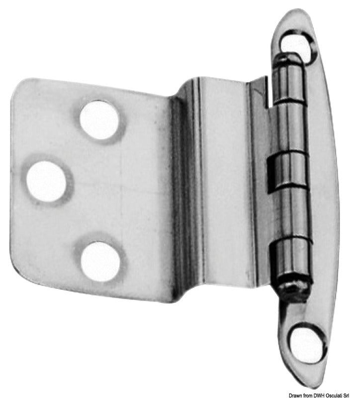 Cerniera inox con sbalzo 57x44 mm