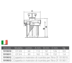 RICAMBIO IN MAKROLON PER 1919010