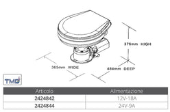 WC ELETTRICO TMC 24V. LARGE