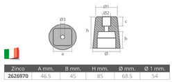 ANODO RICAMBIO Ø MM.36 x 3