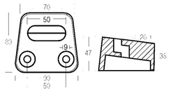 PLACCA OMC IN ALLUMINIO