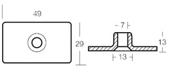 PIASTRINA PER FUORIBORDO 4,5-9 HP