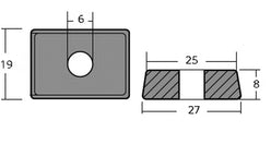 PIASTRINA IN ZINCO 4-9.9 HP 4T