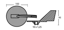 PINNA IN ZINCO 150/225 HP 2/4T