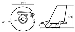 PINNA IN ALL.UMINIO MFS 8-20HP 4T