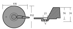 PINNA IN ALLUMINIO 75-90-115-130 HP