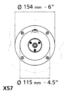 FLANGIA MONTAGGIO SEMINCASSO X57